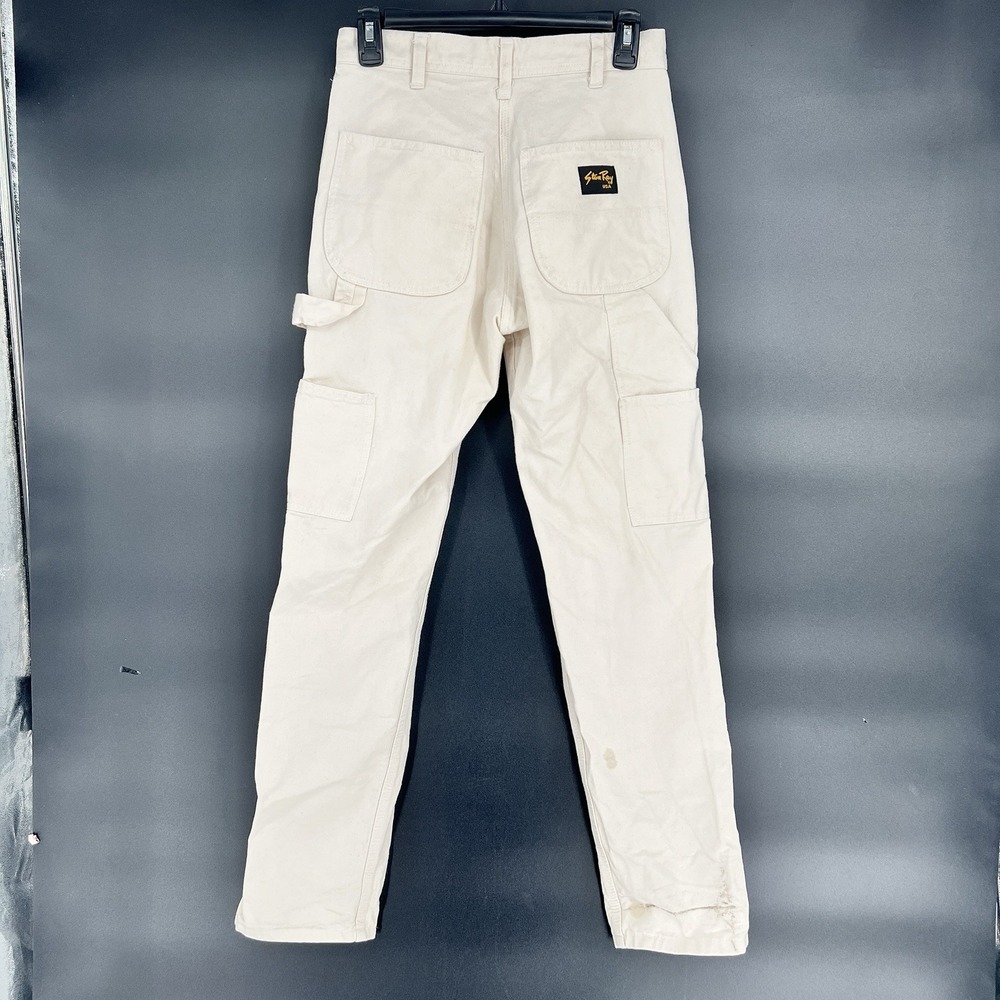 Vintage Stan Ray White Canvas Painters Pants Made In USA Men's 28x30